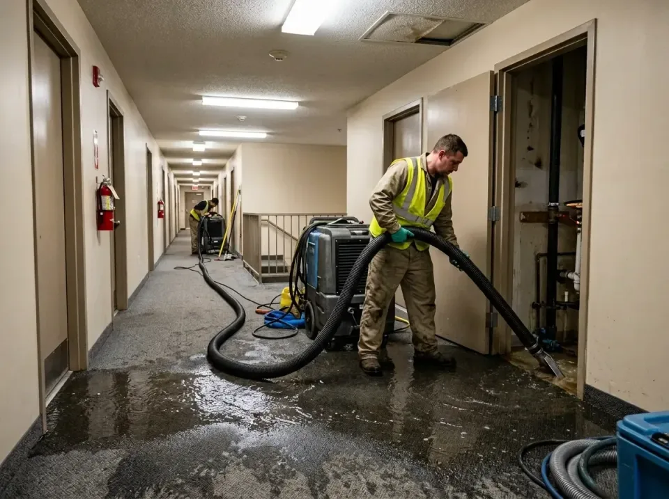 multi-unit-apartment-hallway-f-005 — frequently asked questions, Emergency Burst Pipe Water Extraction & Removal in Choccolo…